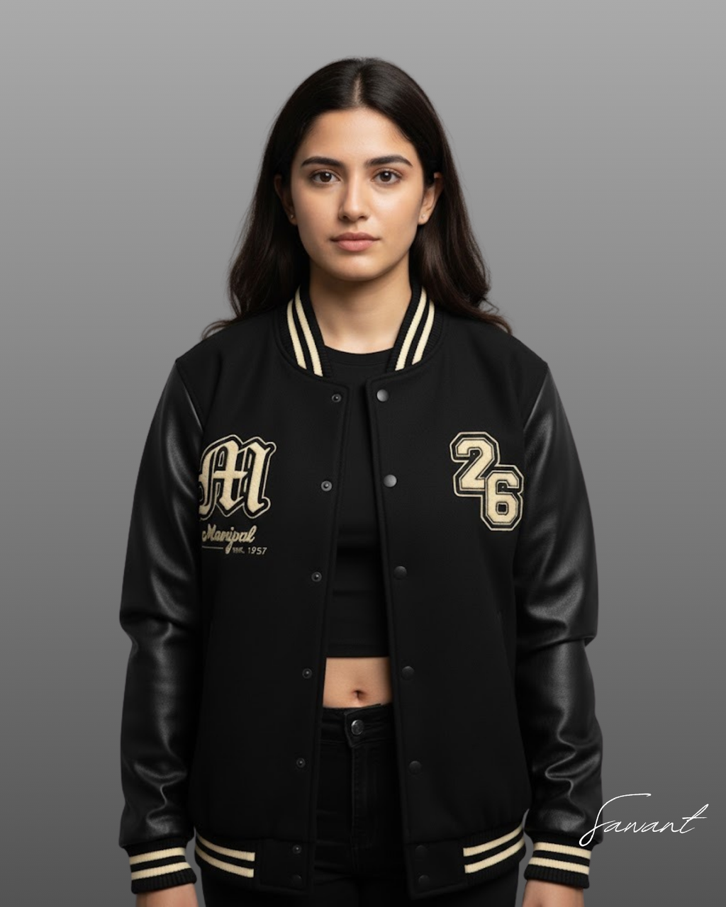 MIT Batch of 2026 Odin Black Varsity (leather sleeves)