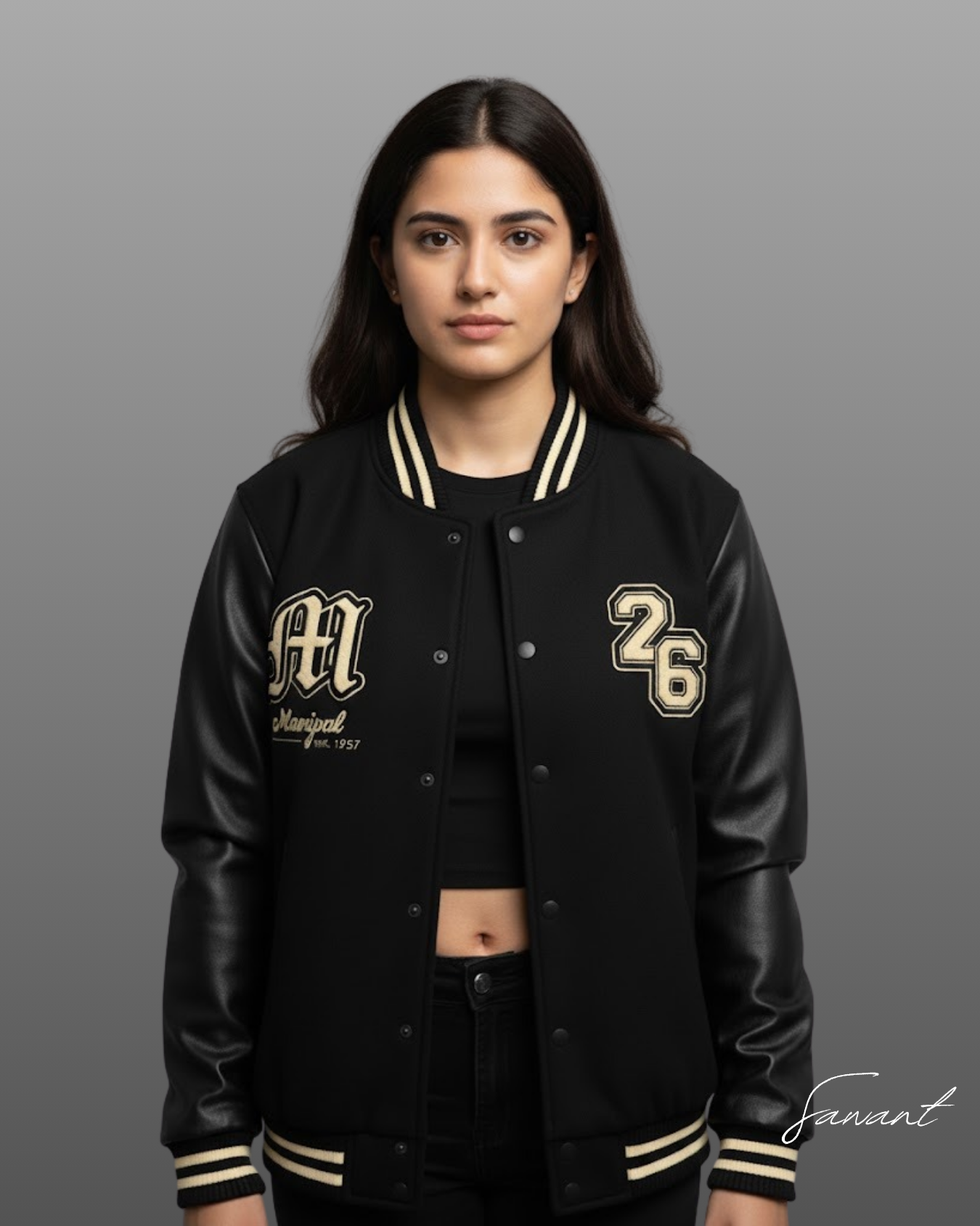 MIT Batch of 2026 Odin Black Varsity (leather sleeves)