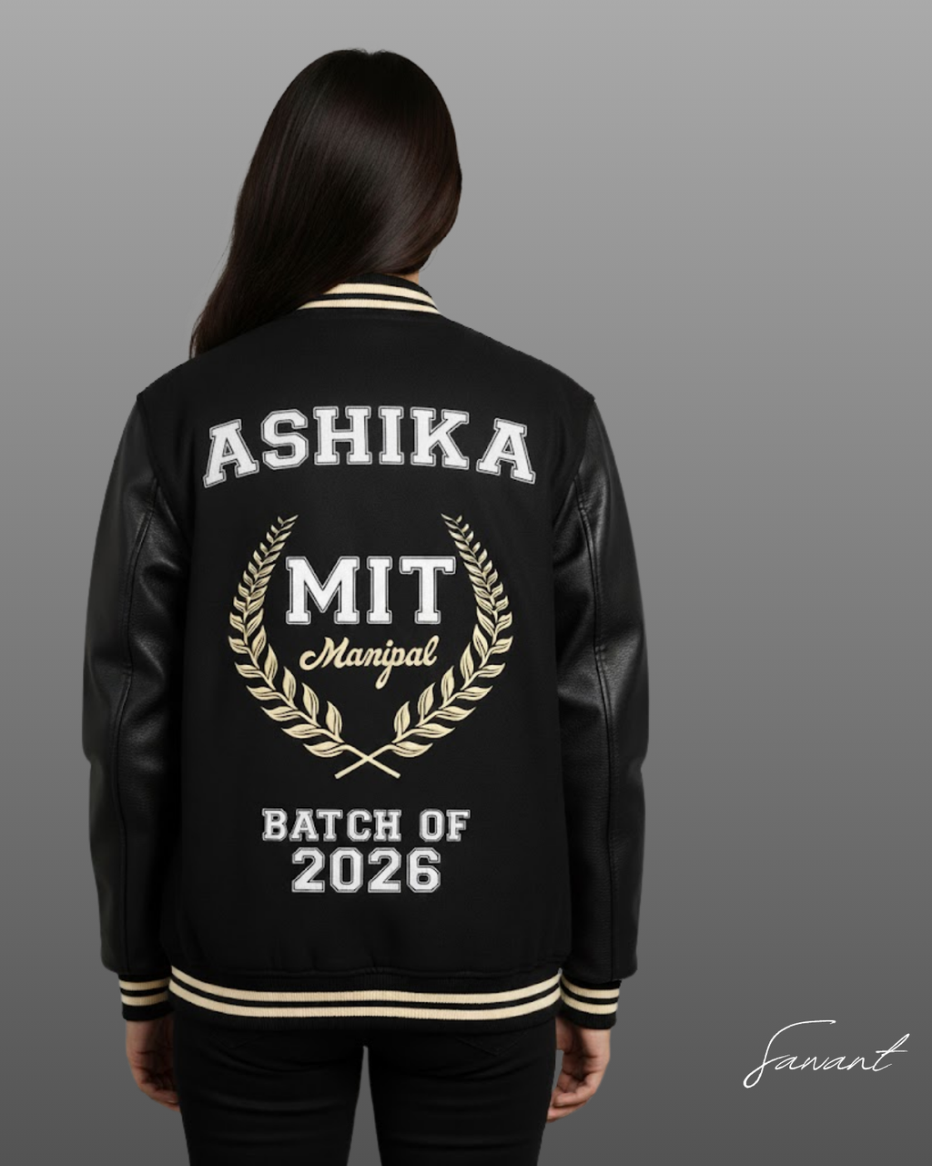 MIT Batch of 2026 Odin Black Varsity (leather sleeves)